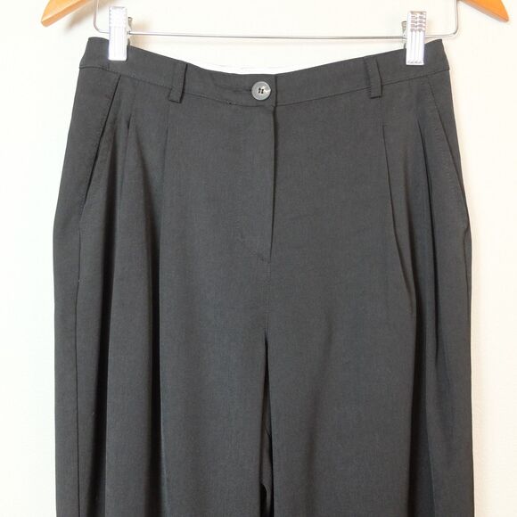 Topshop Black Straight Leg Trouser Dress Pants Size 4 - Picture 3 of 10